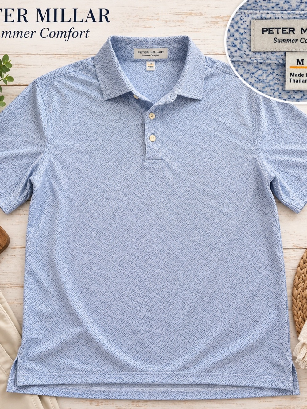 Peter Millar Summer Comfort Blackhorse Golf Club Polo Blue Golfcore Preppy